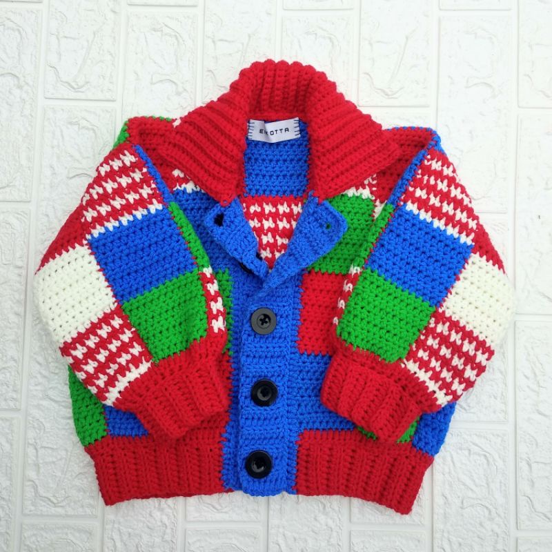 Cardigan | Sweater | Jacket | 100% Handmade Harry Styles Inspired Crochet Rajut Knit Cardigan in Vin