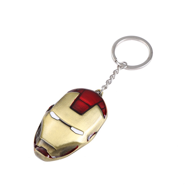 1pc Gantungan Kunci Desain Iron Man Marvel Bahan Zinc Alloy Untuk Hadiah