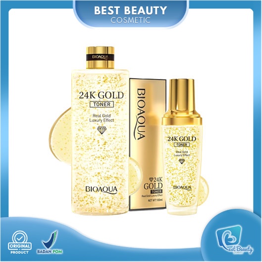 ★ BB ★ BIOAQUA 24k Gold Skincare Essence Toner Wajah Hydrating Toner Glowing 100ml / 300ml