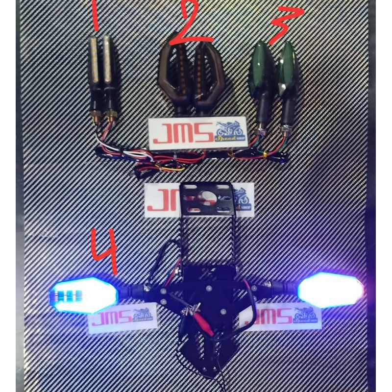 spakboard belakang model besi plus lampu sen led running universal vixion cb cbr mx king fu r15 r25