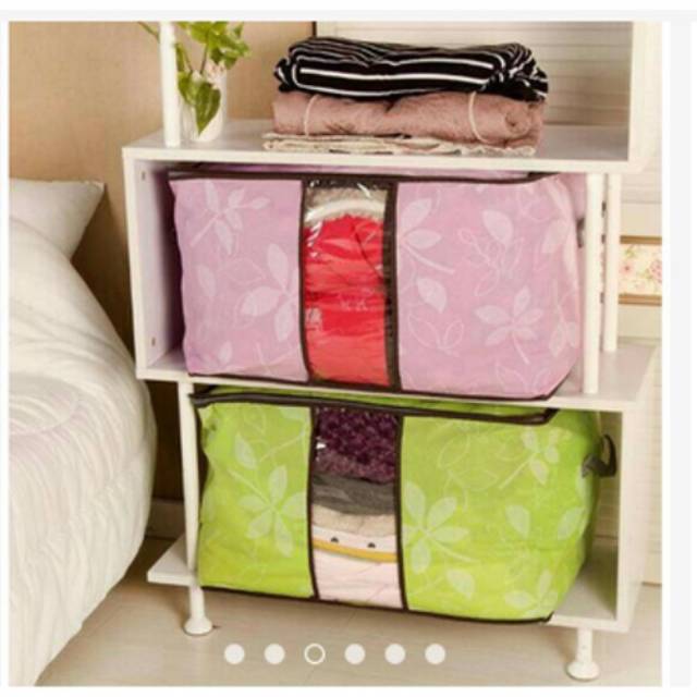 AGG-04 Bamboo Storage Bag  box serbaguna Tempat penyimpanan Pakaian dan Selimut