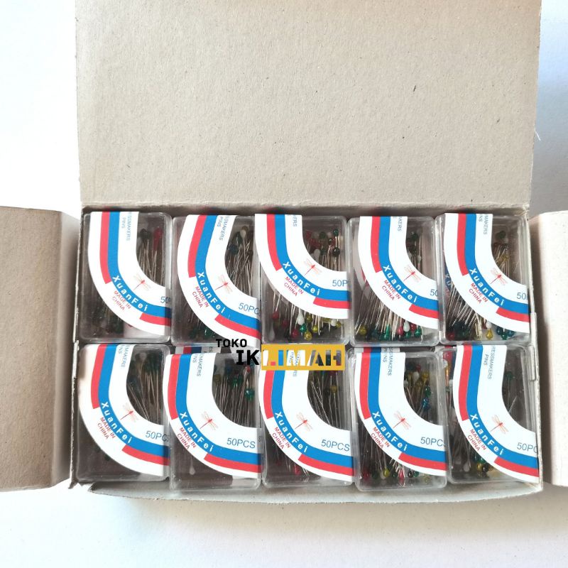 Jarum Pentul Stainless Kecil / Mini (1 Box Besar Isi 20 pak)