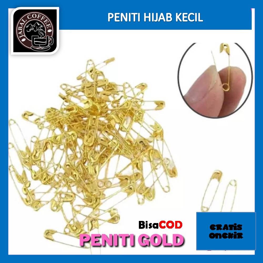 Peniti Kecil Hijab Isi 10 Pc Warna Gold Dan Silver / Peniti Jilbab Kecil / Peniti Hijab Mini Silver Gold 012