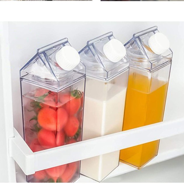 BOTOL TRANSPARAN KULKAS BOTOL KOTAK SUSU BOTOL AIR TRANSPARENT / FRIDGE TRANSPARENT BOTTLES