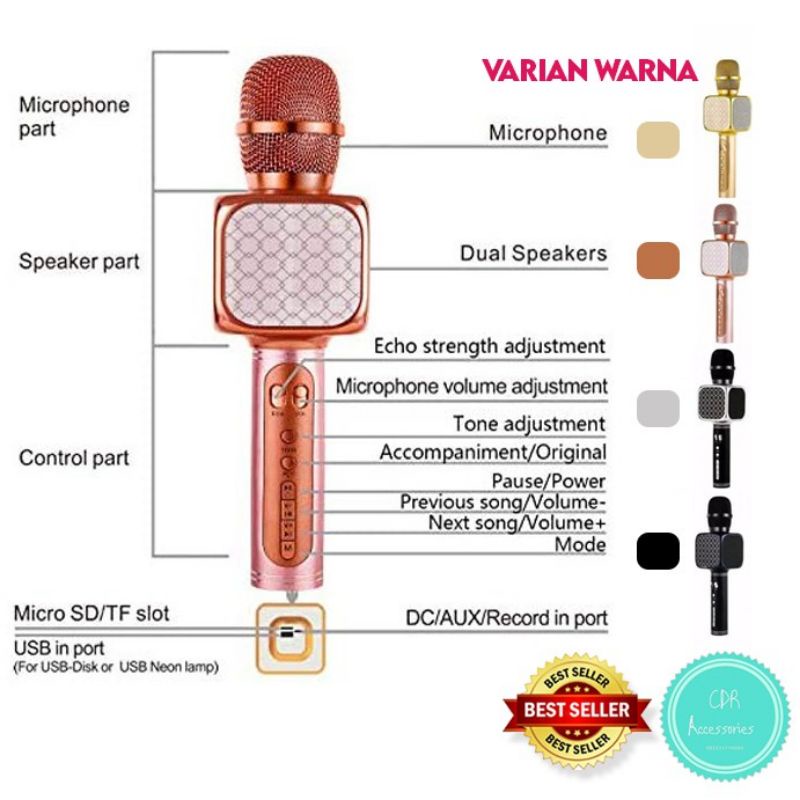 PROMO MIC BLUETOOTH SU YOSD YS-69 ORIGINAL/MICROPHONE WIRELESS KTV MAGIC KARAOKE/MIKROPON PORTABLE