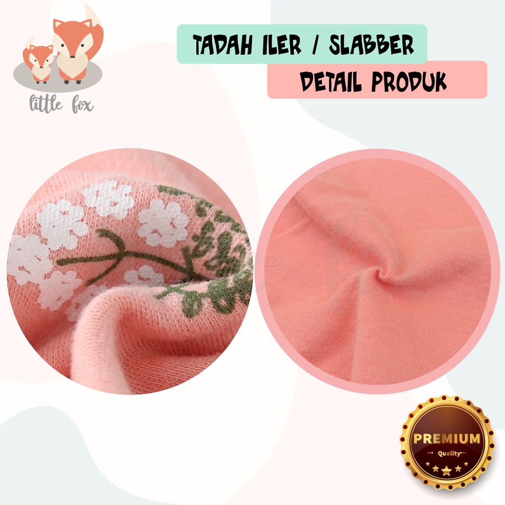 Bib / Slabber Segitiga / Tadah Iler Baby Newborn 100% Katun  Celemek Makan Bayi