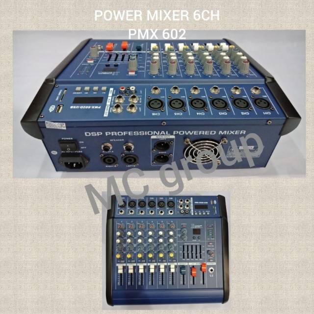 POWER MIXER MURAH PMX- 602 D ( 6 Channel )