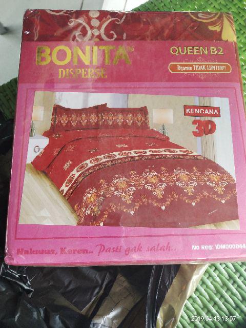 Sprei Bonita Queen Disperse 3d (varian E) Ukuran 160x200 Cm