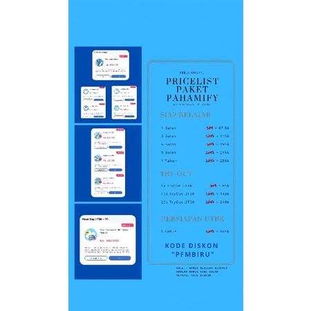 KODE DISKON PAHAMIFY : PFMBIRU [TIDAK DIPERJUALBELIKAN]