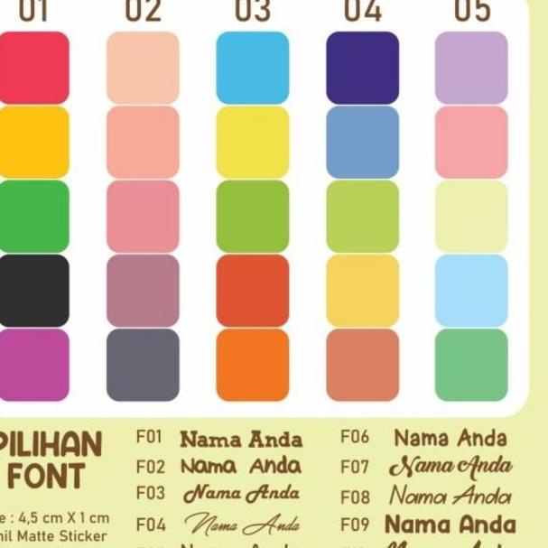 

Special - Label sticker nama anak custom waterproof ..