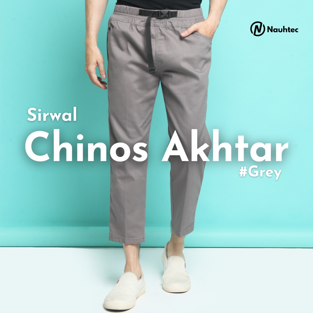 Celana Sirwal Pria Dewasa Akhtar Series Nauhtec Celana Chinos Panjang Pria Pangsi Katun Twill Stretch Premium Melar