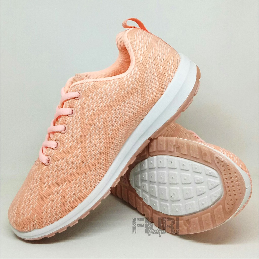 FIURI - ANDO ORIGINAL - OCHI 37-40 PEACH - SEPATU SNEAKERS SPORT KANVAS SOL KARET ANAK PEREMPUAN - SEPATU KETS FASHION TRENDY WANITA DEWASA - SEPATU OLAHRAGA LARI FITNES SENAM KERJA KULIAH BERTALI CEWEK MURAH PROMO DISKON BONUS KAOS KAKI