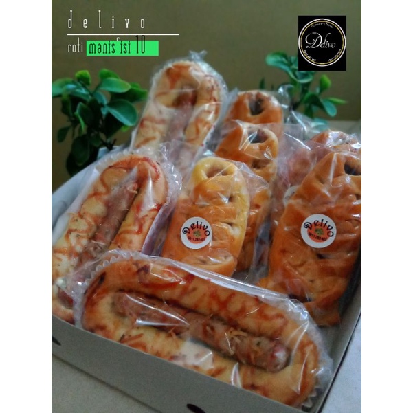

(PO 1 HARI) (CHAT DAHULU) Roti Manis Homemade Delivo Isi 10