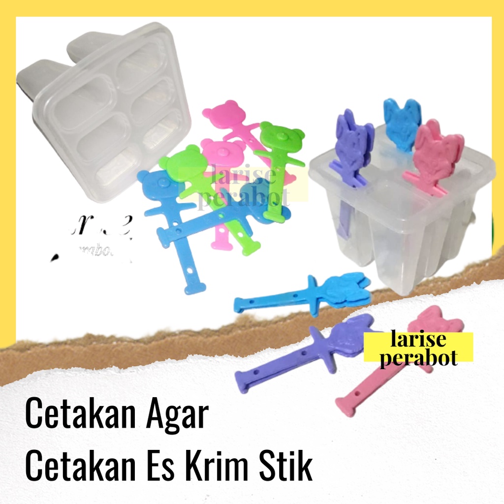 Cetakan Agar/ Cetakan Es Krim Stik Karakter
