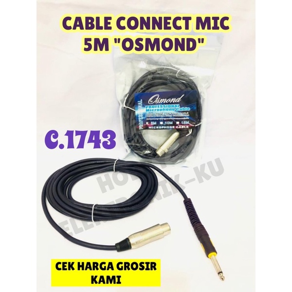 CABLE CONNECT MIC 5M OSMOND + PACKING