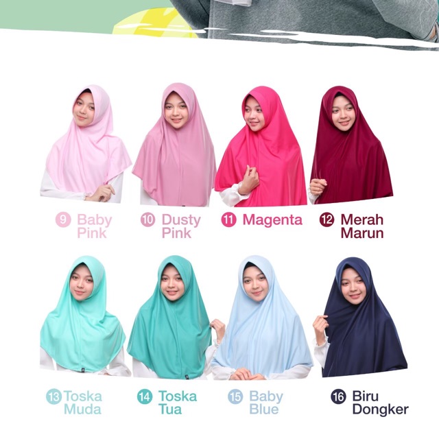 Amira JilbabAfra Arfa Bergo Antem (Anti Tembem) Size Jumbo