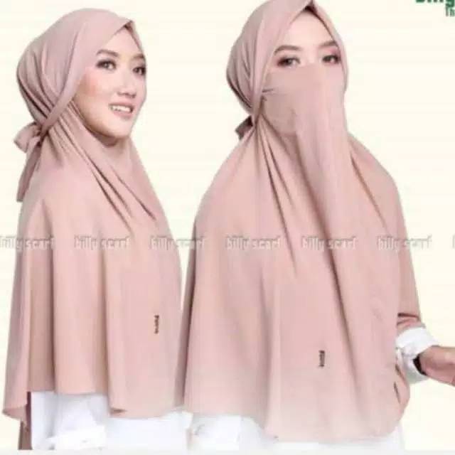 Hijab Instan Cadar Niqab Anti Corona / Khimar Masker Cadar / Khimar Syari Jersey Cadar /Khimar Niqab
