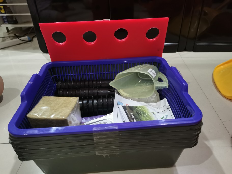 Bak & Impraboard 12 Lubang Hidroponik Wick System