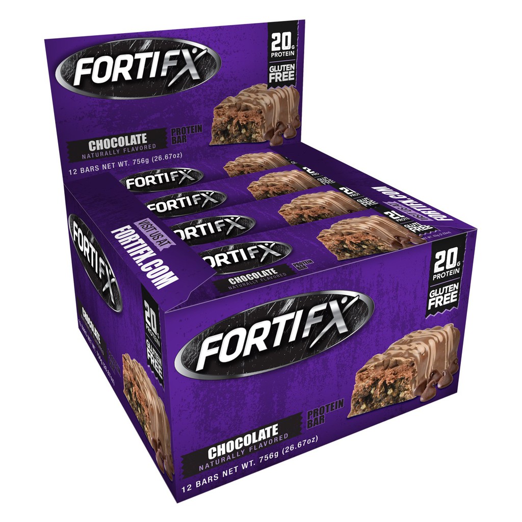 FortiFX Forti FX Protein Bar Half Granola Half Protein Whey 12Bars