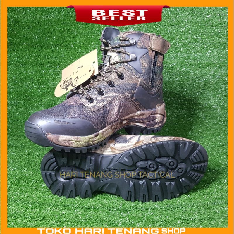 (SILVER KNIGH) Sepatu tactical perbakin  camo import/ Sepatu boots pria 6inc warna loreng perbakin camo anti selip dan waterproof