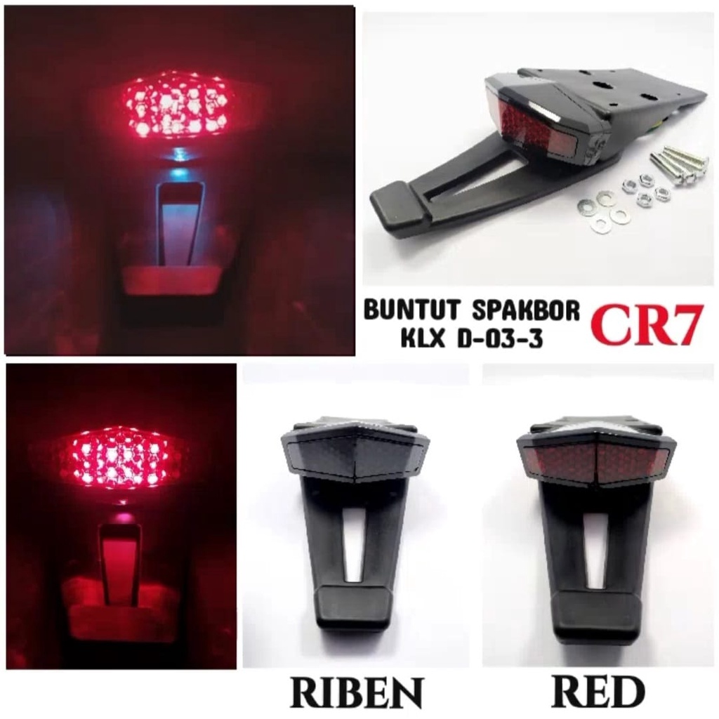Lampu Buntut Spakbor Belakang KLX + Stop Lamp Sein LED Motor KLX