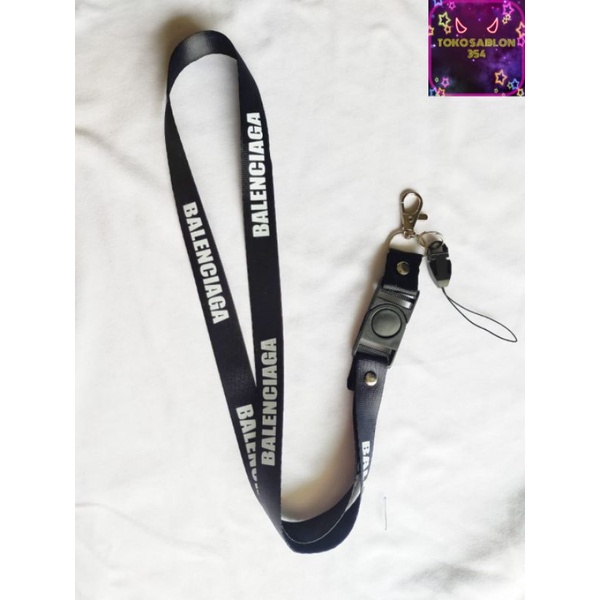 

Lanyar BALENCIAGA distro / tali lanyard gantungan leher id car name tag / pods