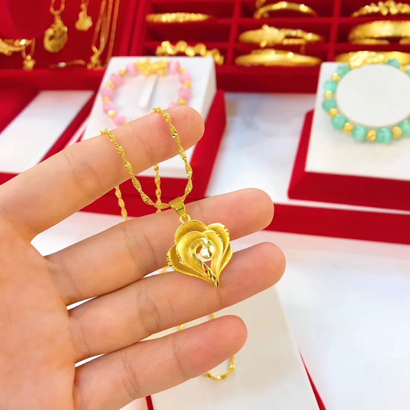 Bisa Cod 2021 Kalung kadar 375% Emas Asli Kalung Wanita 29K01#