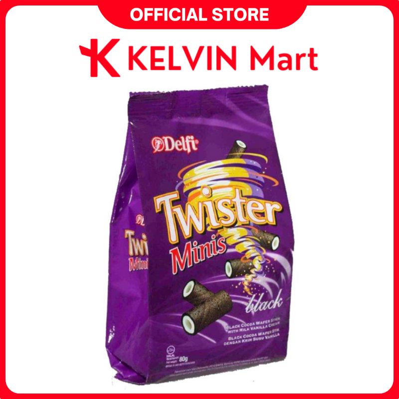 

Delfi Wafer Stick Twister Mini Black Pck 80g | KELVIN Mart