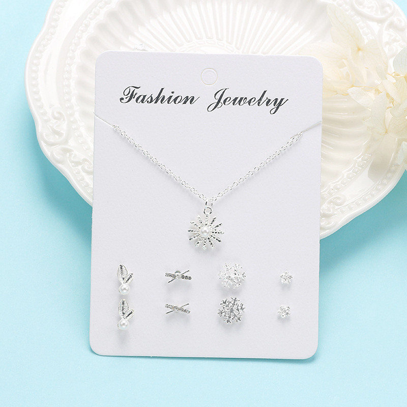 Kalung Anting Set Fashion Wanita Korea Aksesoris Murah