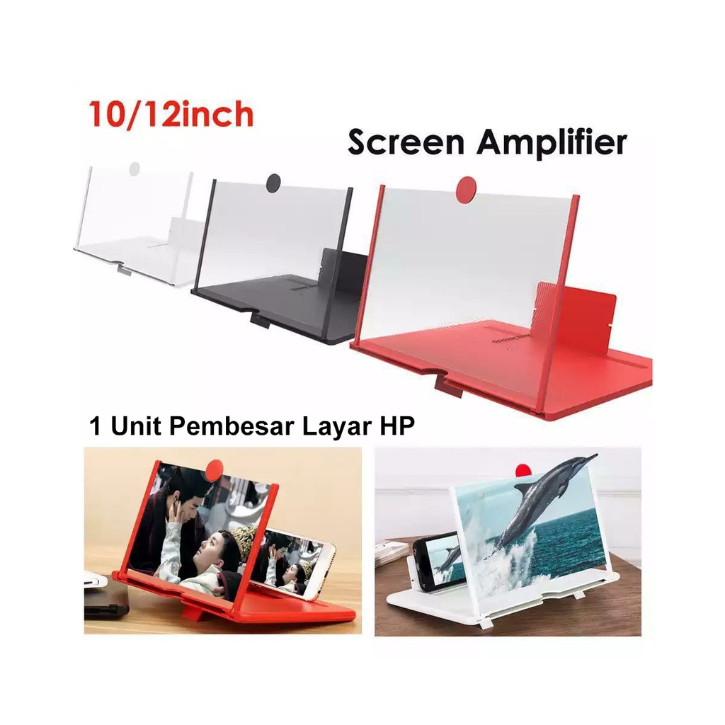 Layar Pembesar Handphone 3D Lipat 12 inch Kaca Pembesar F3 / Kaca Pembesar Layar Hp / Layar Proyekto