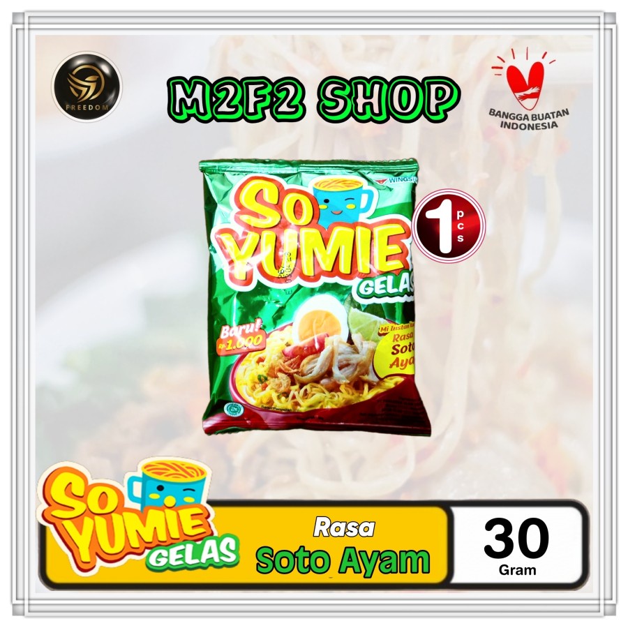 

Mie Gelas So Yumie Instant Kuah Soto Ayam Sachet - 30 gr (Kemasan Satuan)