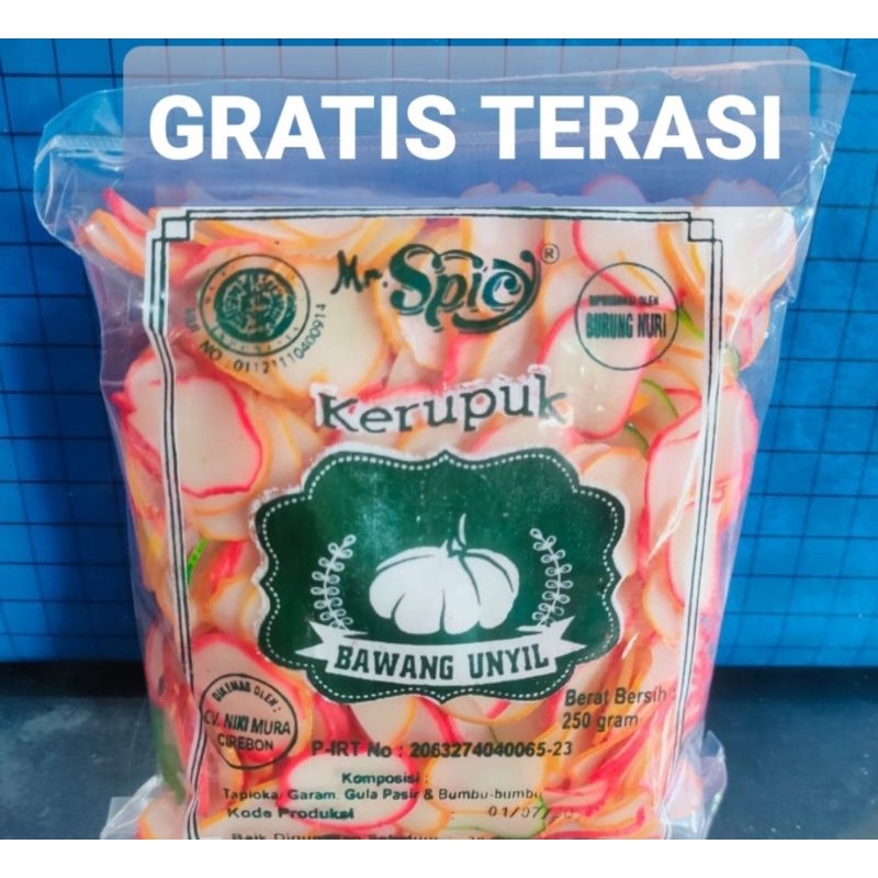 

KERUPUK BAWANG SUPER GRATIS TERASI KHAS CIREBON