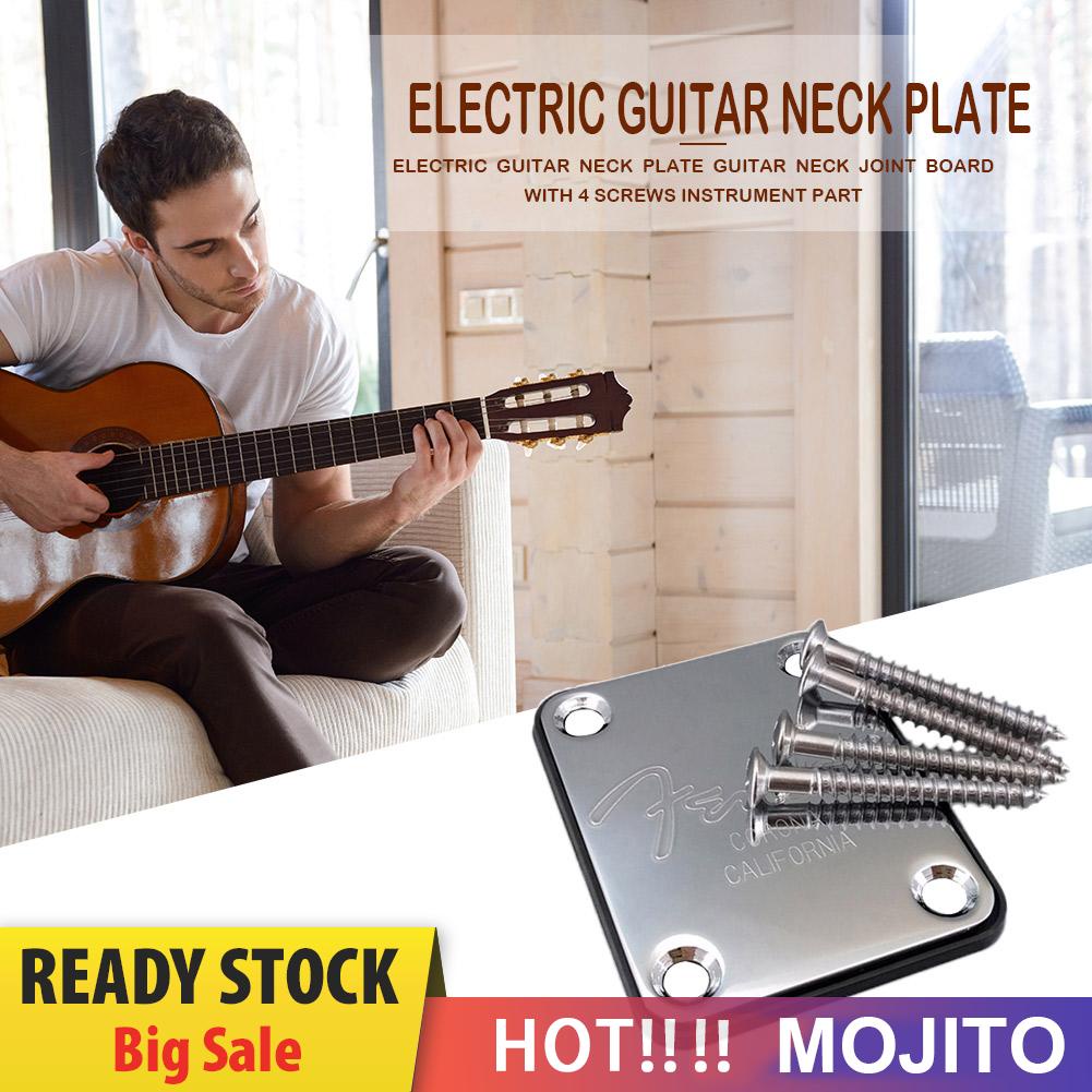 Neck Plate Gitar Elektrik Telecaster Joint Board Dengan 4 Sekrup