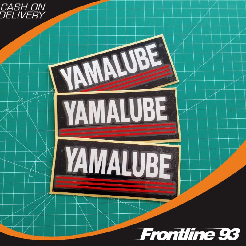 Cetak Sticker Cutting Logo Yamalube Yamaha Custom Stiker Cutting Racing Motor Mobil Helm