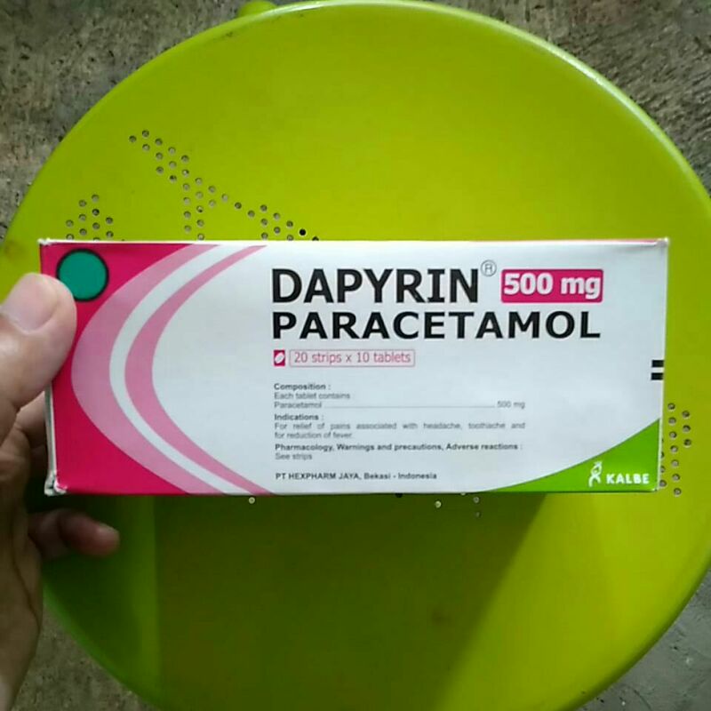 DAPYRIN® Paracetamol 500 mg (Obat Turun Panas, Sakit Kepala, Sakit Gigi)