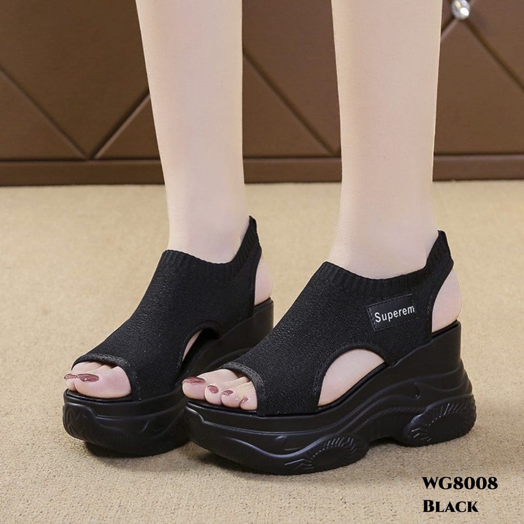 RESTOCK WYN WEDGES SANDAL FASHION KOREA NYAMAN DI PAKAI BESTSELLER WG8008