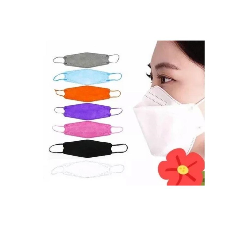 KF94 Masker Korea 4 ply / Masker Medis KF94  isi 10pcs - Warna Light Blue  - Pink