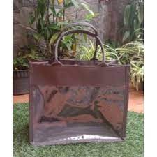 Tote Bag Tas kosmetik Mika Transparan Wanita Korea 25×12×22