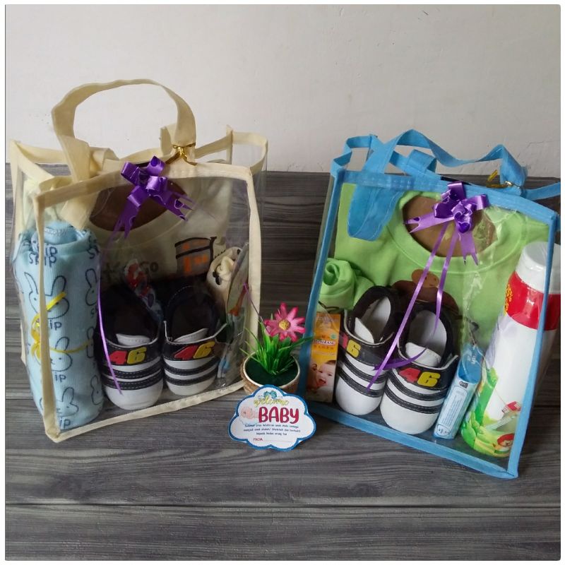 paket premium sambang bayi/kado sambang bayi/paket kemas tas mika