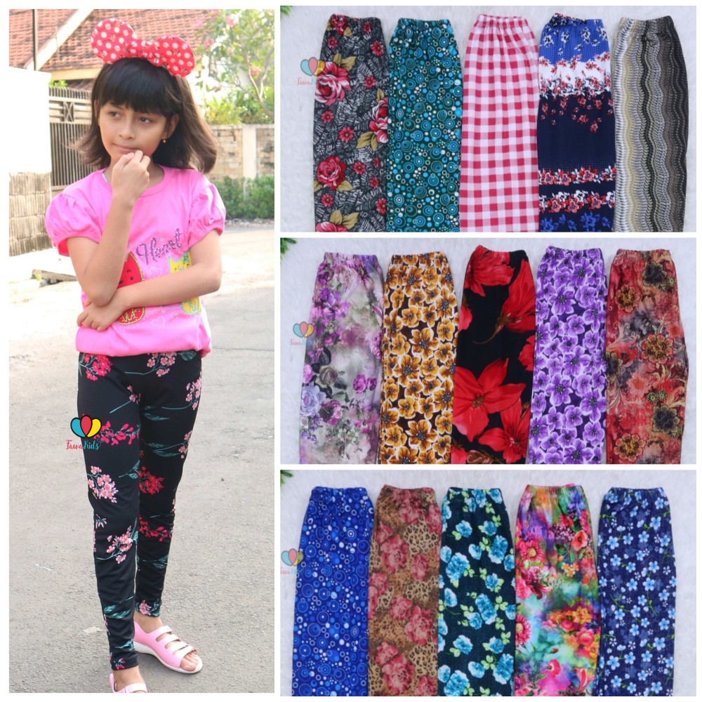 Legging Carlissa Anak 1-15 Tahun / Celana Panjang Perempuan Leging Lejing Laging Salur Anak Cewek Murah Import babycinnamon