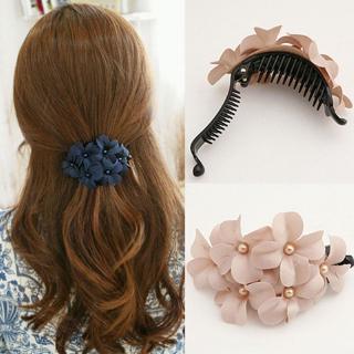 New Style Jepit Rambut Handmade 6 Model Bunga Bahan Kain New Style Jepit Rambut Handmade 6 Model Bunga Bahan Kain
