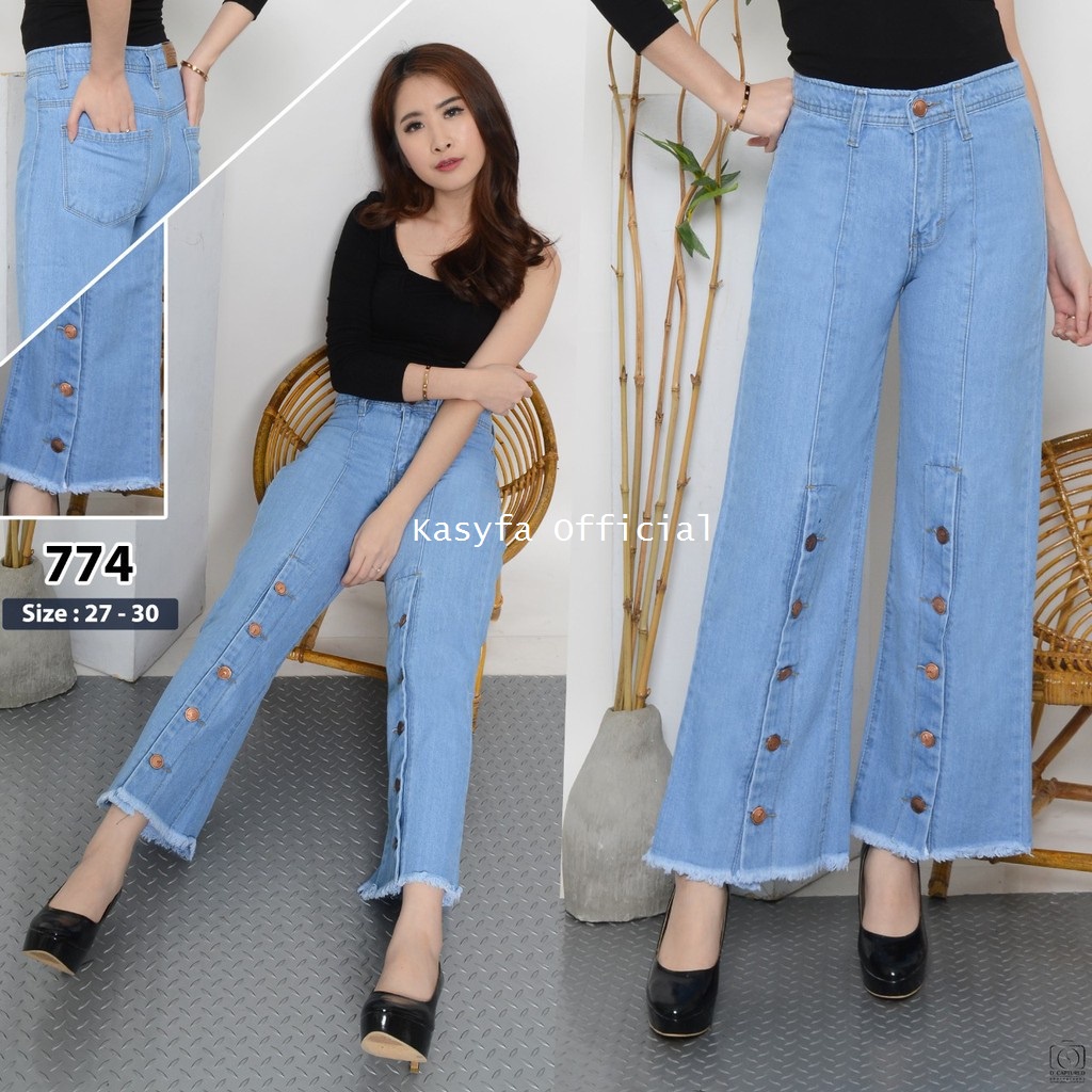 INARA KULOT JEANS KANCING RAWIS