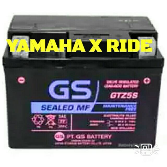 Aki kering GS ASTRA FOR YAMAHA X RIDE (PASANG LANGSUNG STATER) TYPE GTZ5S