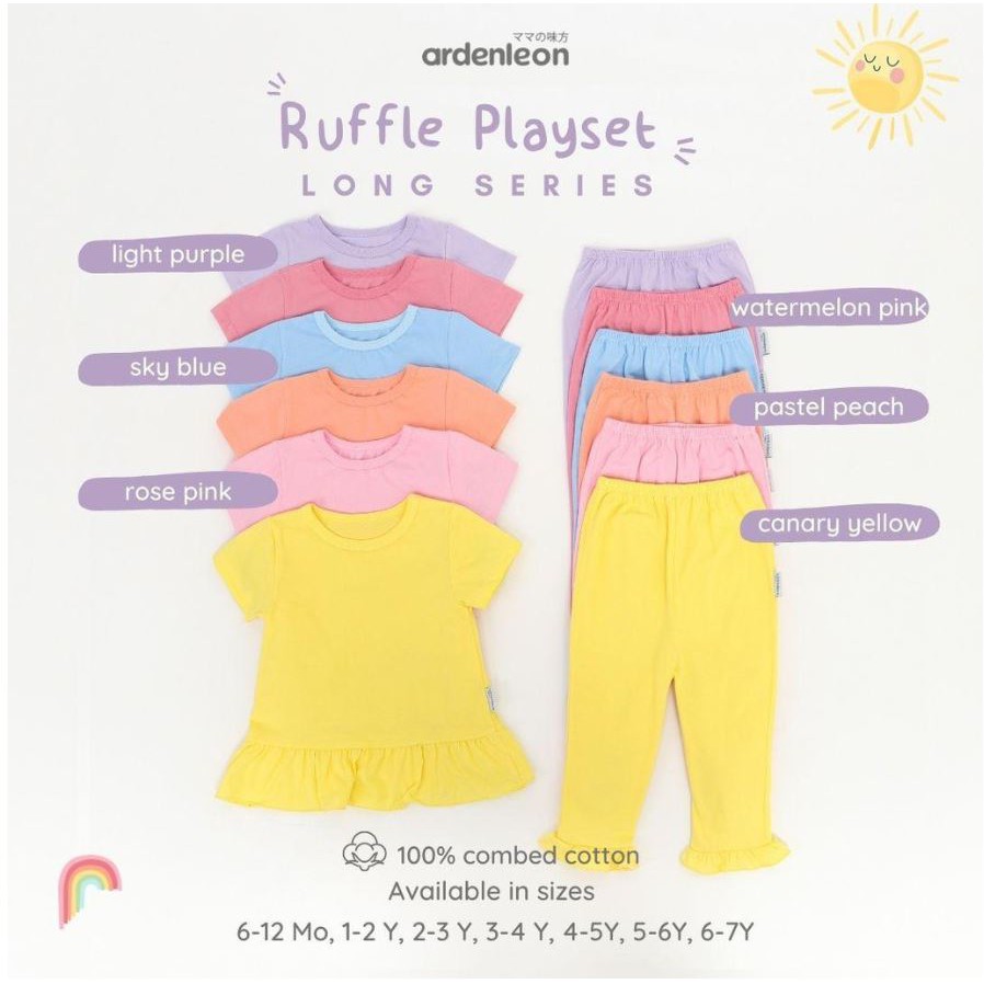 ARDENLEON Ruffle Playset Long Series / Setelan Baju Bayi Anak