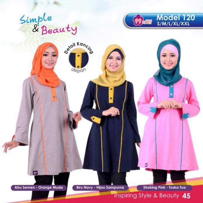 Promo Baju Muslimah Atasan Bahan Kaos Murah / Mutif 120