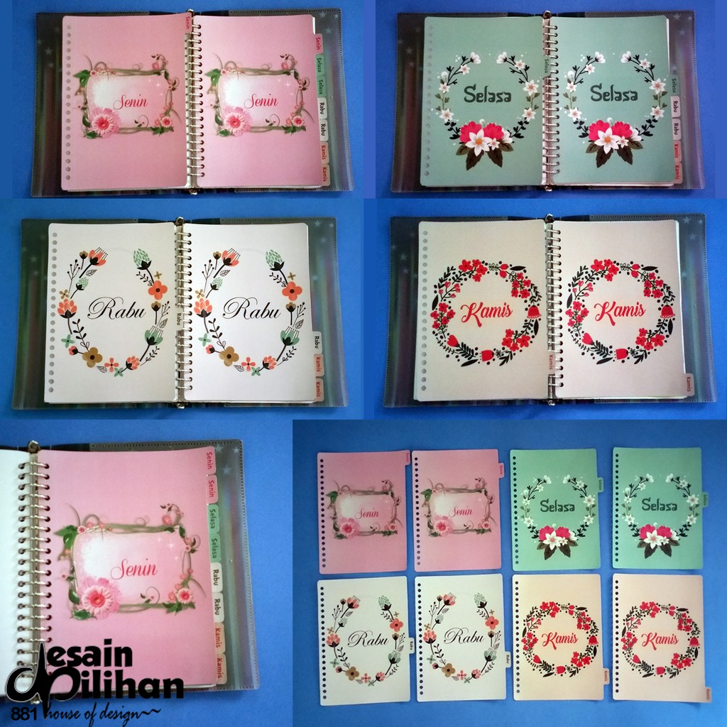 

Pembatas Binder Work Day Flower Theme 2 Ring, 6 Ring, 20 Ring, 26 Ring 1 Set 8 Lembar Glossy Murah