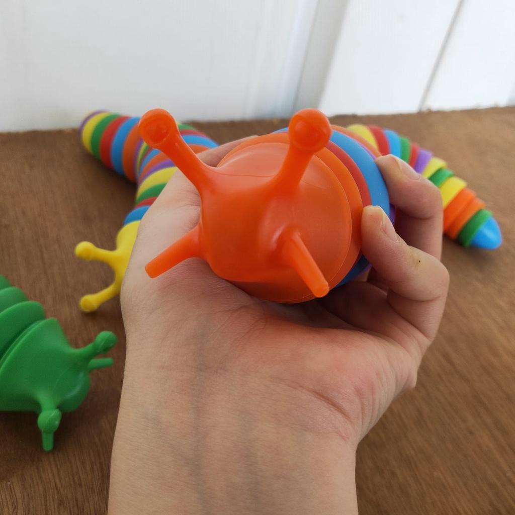 Mainan Squishy Siput Finger Slug / Mainan Anak Finger SLUG 3D / Mainan Ulat Motorik anak