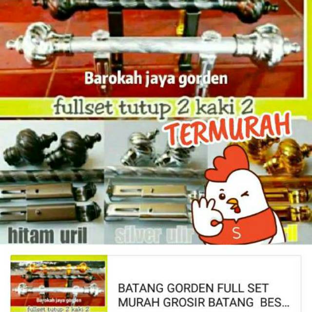 BATANG GORDEN FULL SET MURAH GROSIR BATANG  BESI GORDEN