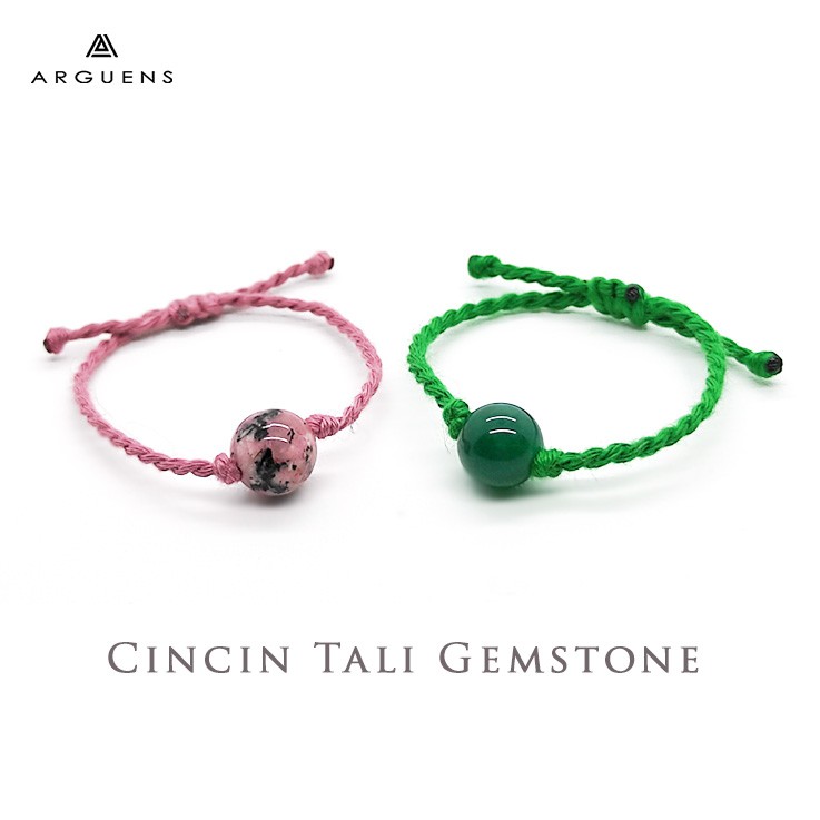 Cincin Tali Handmade Batu Alam Asli