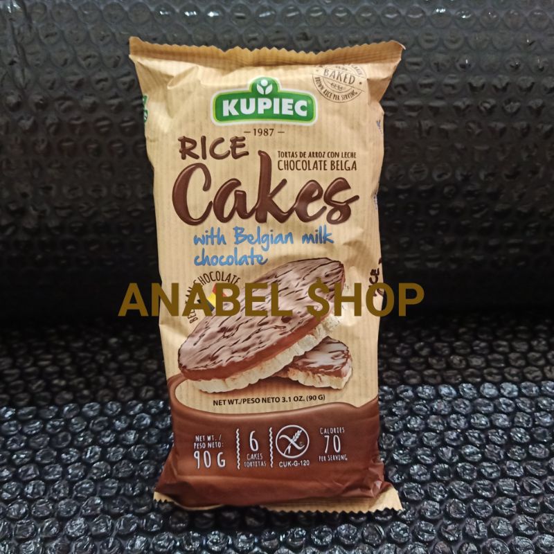

Kupiec Rice Cakes With Belgian Milk Chocolate Kue Beras Rasa Coklat Belgia Snack Diet